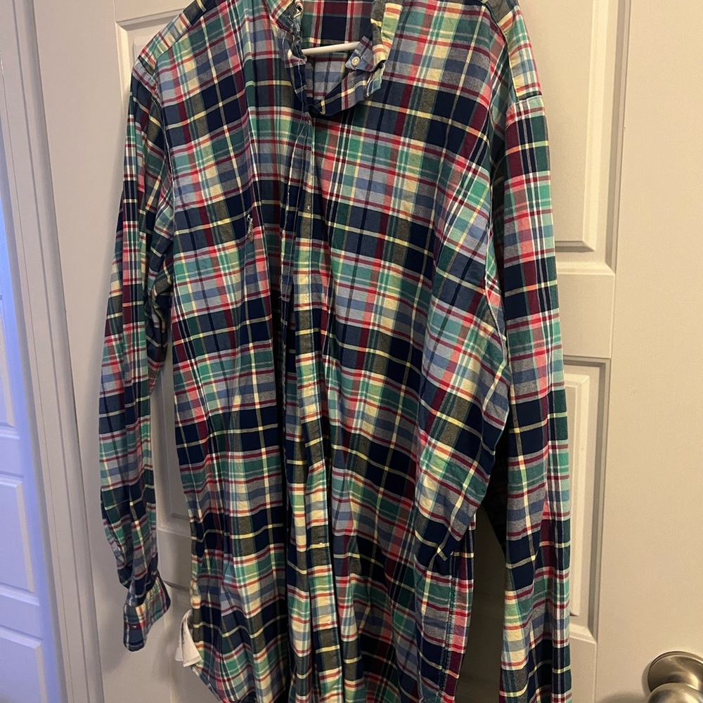 Polo Ralph Lauren Men's Classic Plaid Shirt - Blue, Green, Red